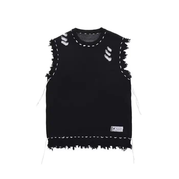 Gilet sans manches à col en V pour hommes