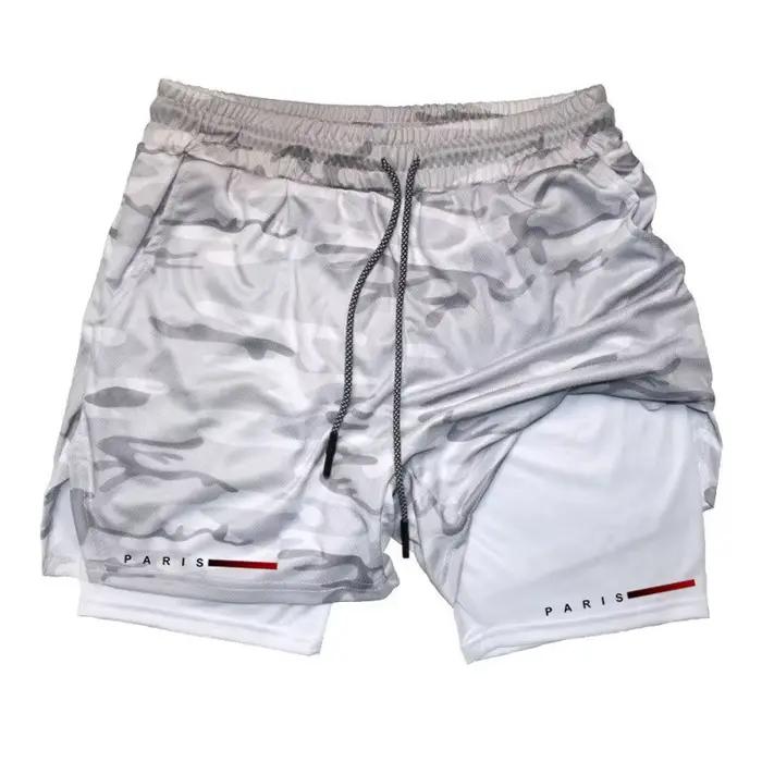 Shorts de course pour hommes 2 en 1