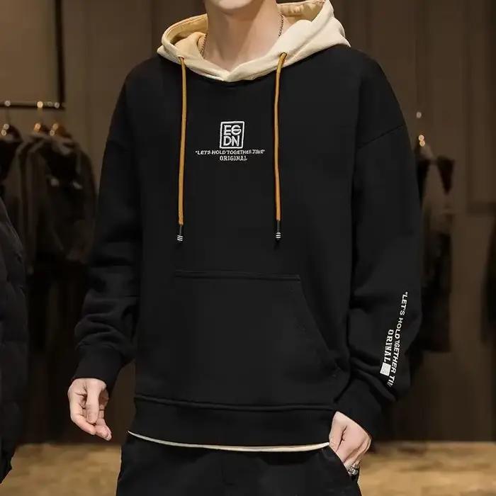 Sweat à capuche monochrome pour homme