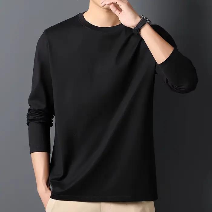 T-Shirt à Manches sulfet Col Rond pour Homme