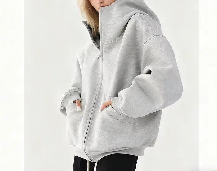 Sweat à capuche vêtements d'extérieur Cardigan