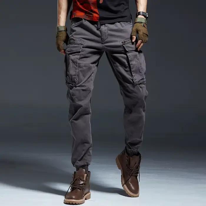 Pantalon cargo de style militaire pour hommes avec plusieurs poches