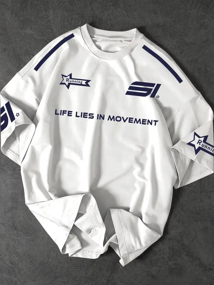 Le nouveau T-shirt pour hommes pour l'été 2025 est une collection streetwear décontractée et sportive en maille respirante avec lettres imprimées