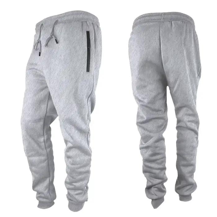 Pantalons de survêtement pour hommes avec poches zippées Joggers coniques