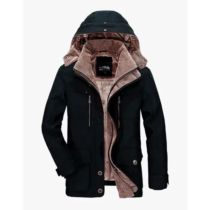 Épais chaud hommes rembourré parkas coton veste