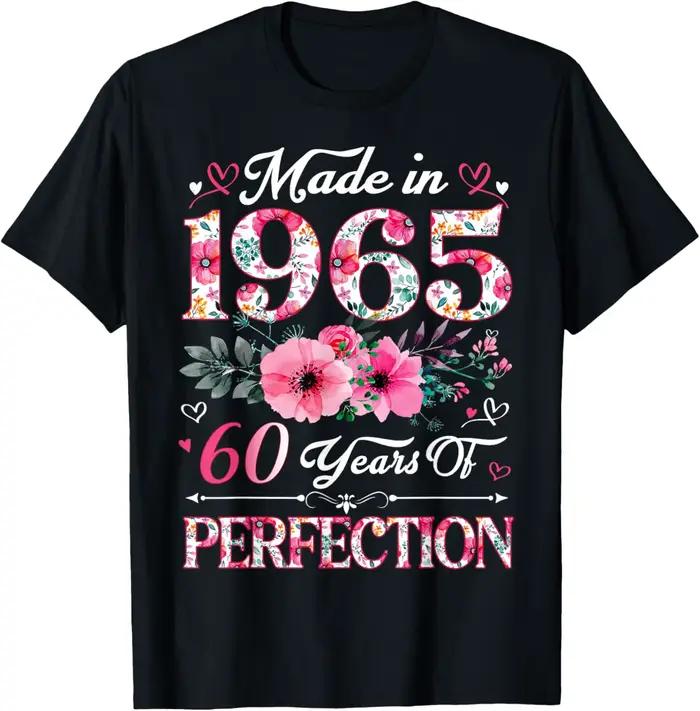 60 ans cadeaux hommes Vintage classique voiture 1965 60th anniversaire T-Shirt à manches courtes unisexe été haut Camiseta