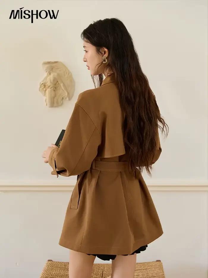 MISHOW – Trench-Coat à fleurs creuses pour femmes