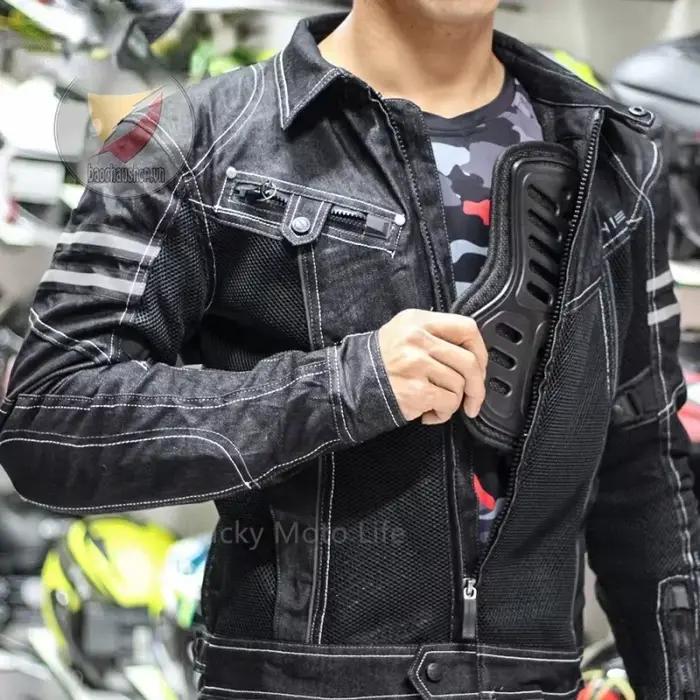 Veste printemps respirant Denim maille course balade haute performance résistance aux chutes vêtements moto