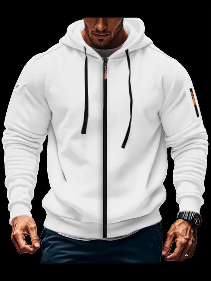 Sweatshirt à capuche homme décontracté polyester pour streetwear activité plein air hiver occasions spéciales