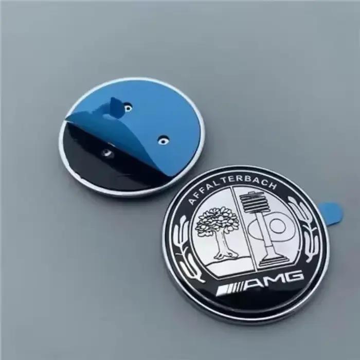 Autocollants emblèmes logo étoile plate 57 mm pour capot Mercedes Benz AMG W204 W124 W201 W202 W212 W220 W205, accessoires automobiles