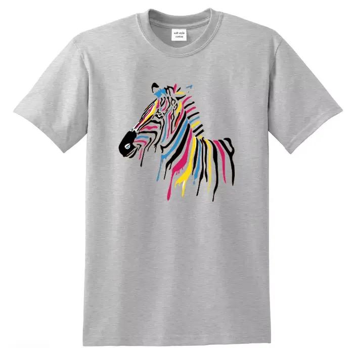 T-shirt imprimé zèbre pour hommes