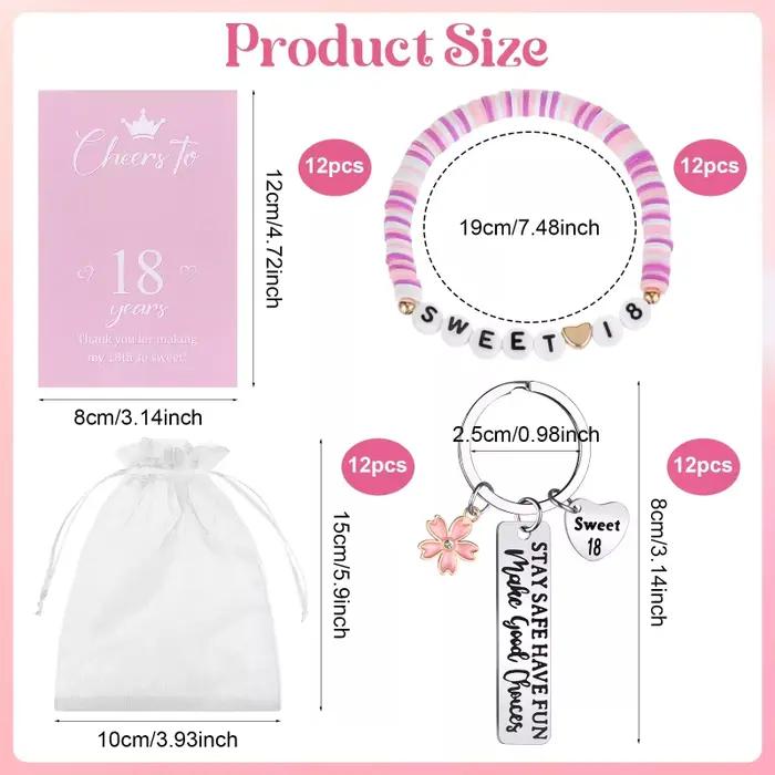6 ensembles de cadeaux pour le 18e anniversaire des filles