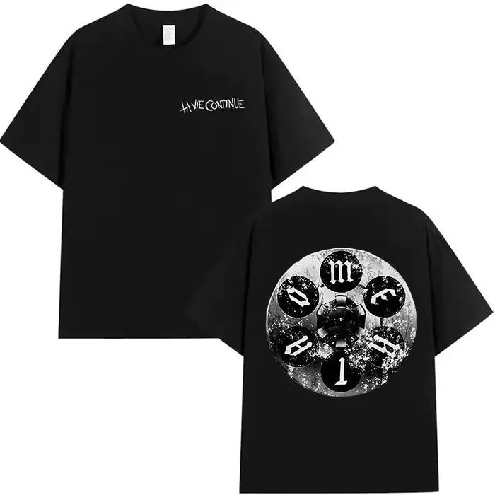 Rappeur La Vie continuer Maes Album 2025 Merch t-shirts hommes Hip Hop Style rétro T-shirt à manches courtes pur coton