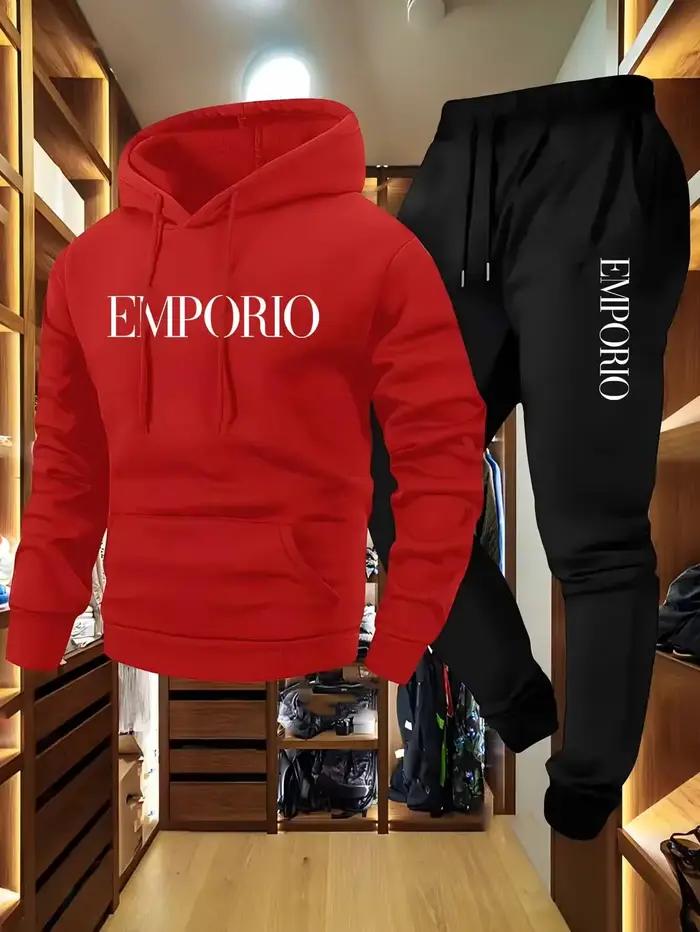 Ensemble de survêtement de couleur unie pour hommes