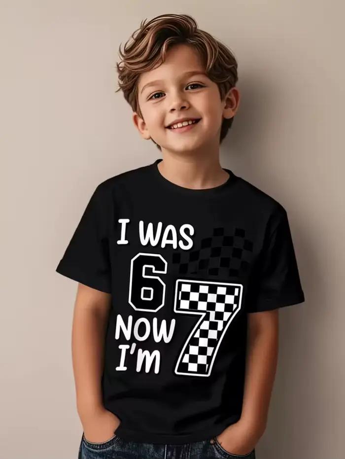 T-shirt drôle Six Seven 67 Meme pour enfants de 7 ans
