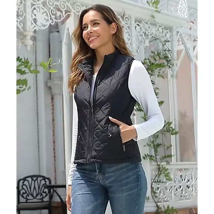 Femmes chaud loisirs gilet automne et hiver coton gilet fille Flexible thermique hiver chaud veste gilet