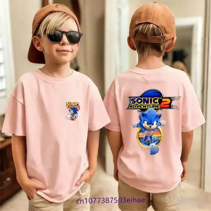 T-shirt pour enfants imprimé Sonic Cartoon