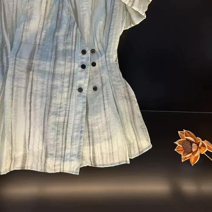 Chemise française à motif Vertical