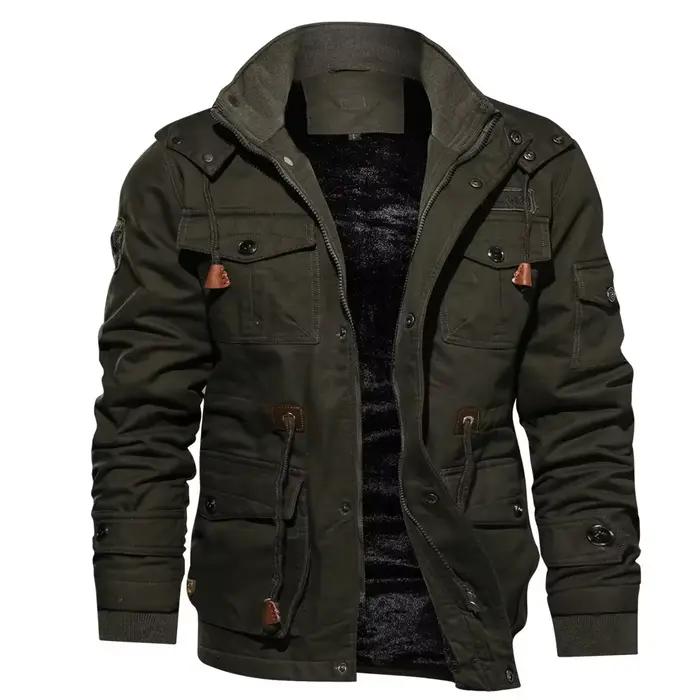Veste épaisse pour hommes, automne et hiver, décontractée, chaude et résistante au froid, ample, fermeture éclair complète, Cardigan pour hommes