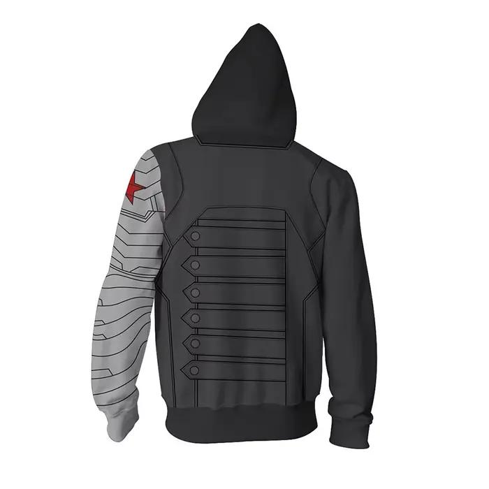 Sweat à capuche Captain America 3D imprimé pour cosplay et passionnés de films hiver automne homme unisexe