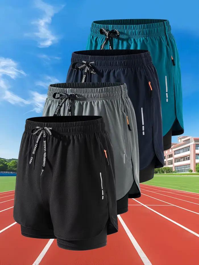 Short de course 2 en 1 pour hommes