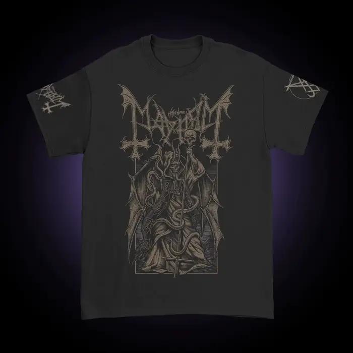 Mayhem Black Metal Band T-shirt Homme Femme Décontracté Pur Coton