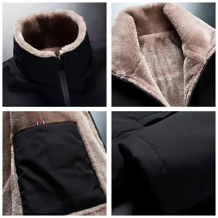 Hommes 2025 hiver coupe-vent chaud épais polaire veste