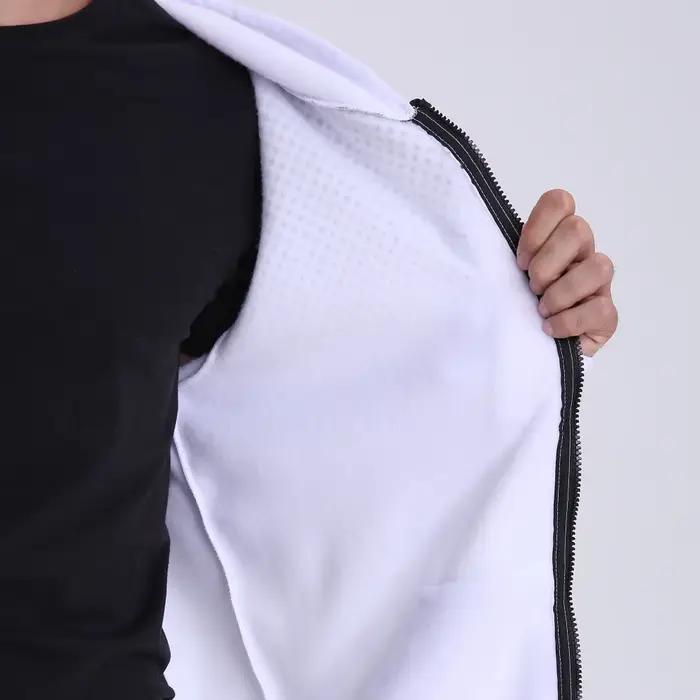 Sweat à capuche zippé pour hommes poche à pois imprimé