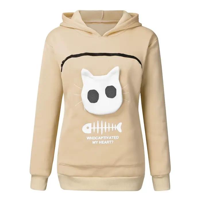 Sweat-shirt à capuche pour les amoureux des chats