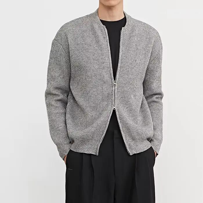 Nouveau Cardigan Tricoté Homme 2026 – Veste Pull Chaude Slim Couleur Unie pour Affaires