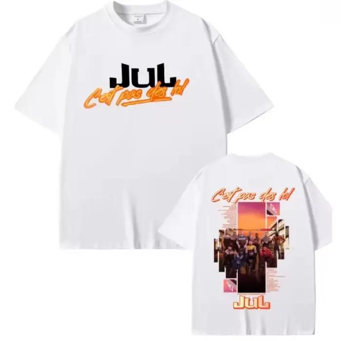 T-shirt Rapper Jul Album Musical Tournée Mondiale 2026 Homme Femme Hip Hop Oversize Manches Courtes T-shirts Mode Masculine Vintage Streetwear