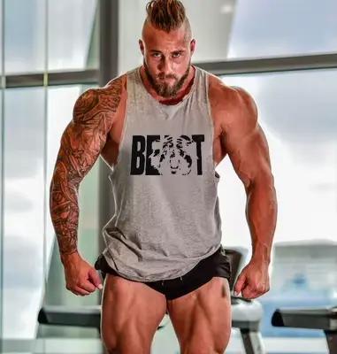 Vêtements de marque de gymnastique musculation Fitness débardeurs de course pour hommes entraînement gilet imprimé