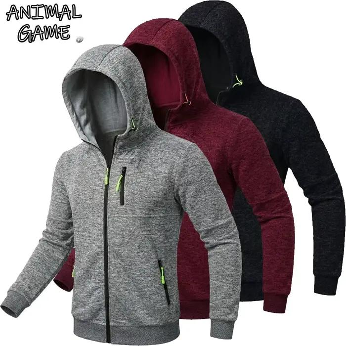 Nouveaux sweats à capuche décontractés zippés pour hommes