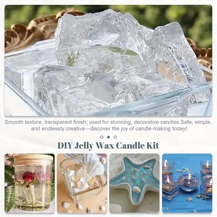 Cire de gelée transparente et colorée de 100 g - Fabrication de bougies