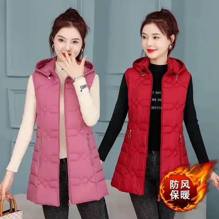 Nouvelle femme gilet automne hiver chaud vers le bas coton gilets