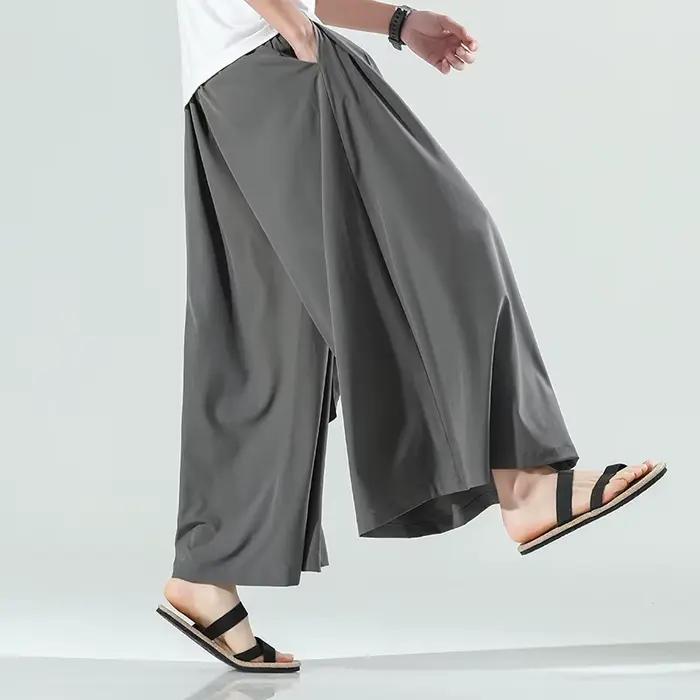 Pantalon large de style chinois pour hommes