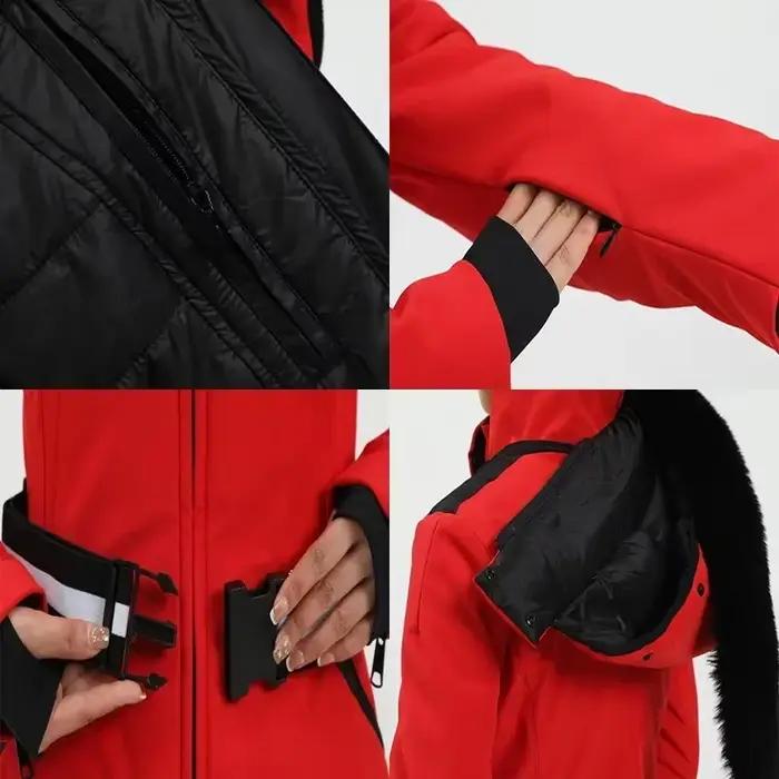 Survêtement chaud veste de ski 2025 vestes de Snowboard de montagne hiver à capuche femme