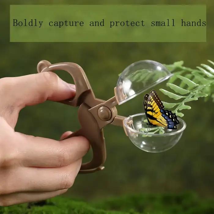 Cage d'insectes portable en forme de papillon avec poignée de transport, cage pliable en maille respirante pour chenilles, 2 couleurs