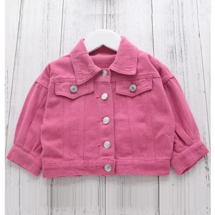 Veste en jean rose pour bébés filles