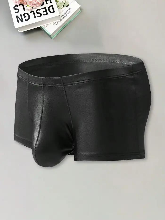 Sous-vêtements en cuir taille basse pour hommes