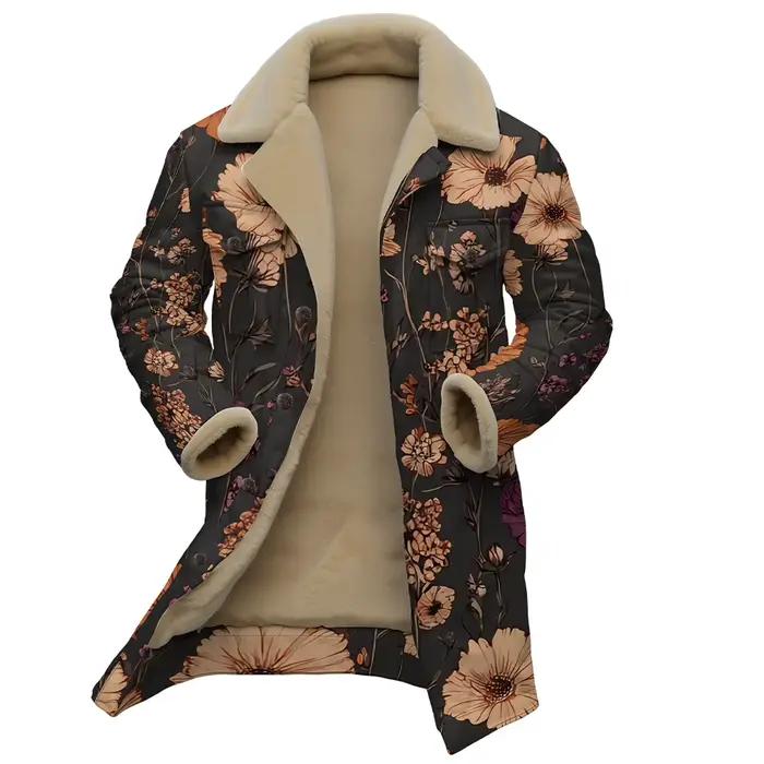 Veste à col polaire imprimé Floral