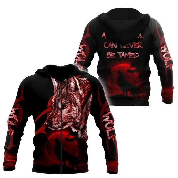 Wolf-a – sweat à capuche unisexe pour homme