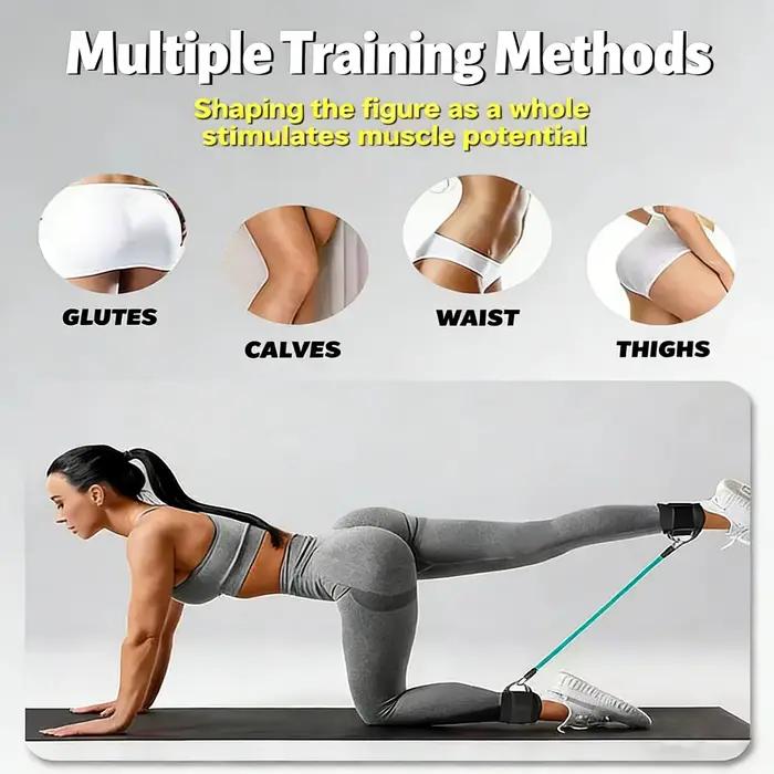 Appareil de musculation des jambes, levage des hanches, jambes élégantes, squat profond, attache de cheville, ceinture de résistance pour exercices, ceinture de tension, corde de tension