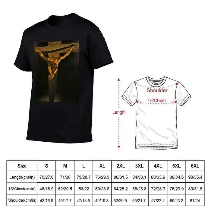 T-shirt Salvador Dali imprimé du Christ de Saint-Jean coton homme style décontracté pour les quatre saisons et les activités quotidiennes