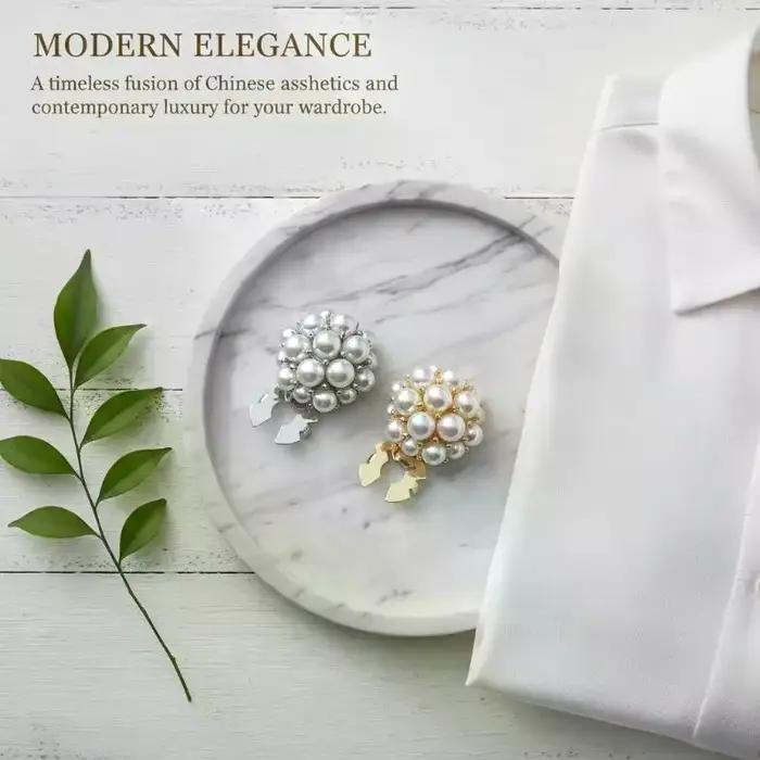 Boutons de manchette uniques en perles pour homme – Cache-boutons élégants pour vêtements