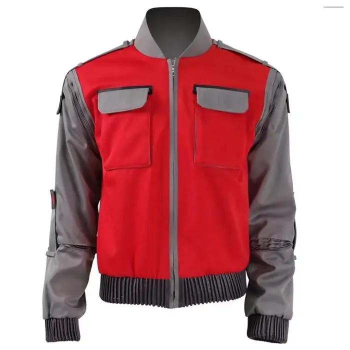 Film retour vers le futur Jr Marlene Seamus Marty Mcfly veste Costume de Cosplay classique rouge Orange vêtements