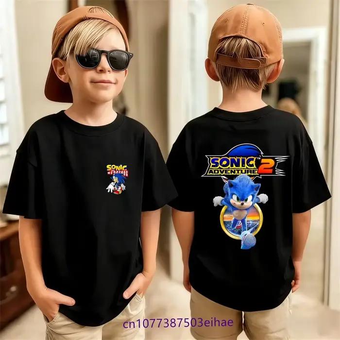 T-shirt pour enfants imprimé Sonic Cartoon