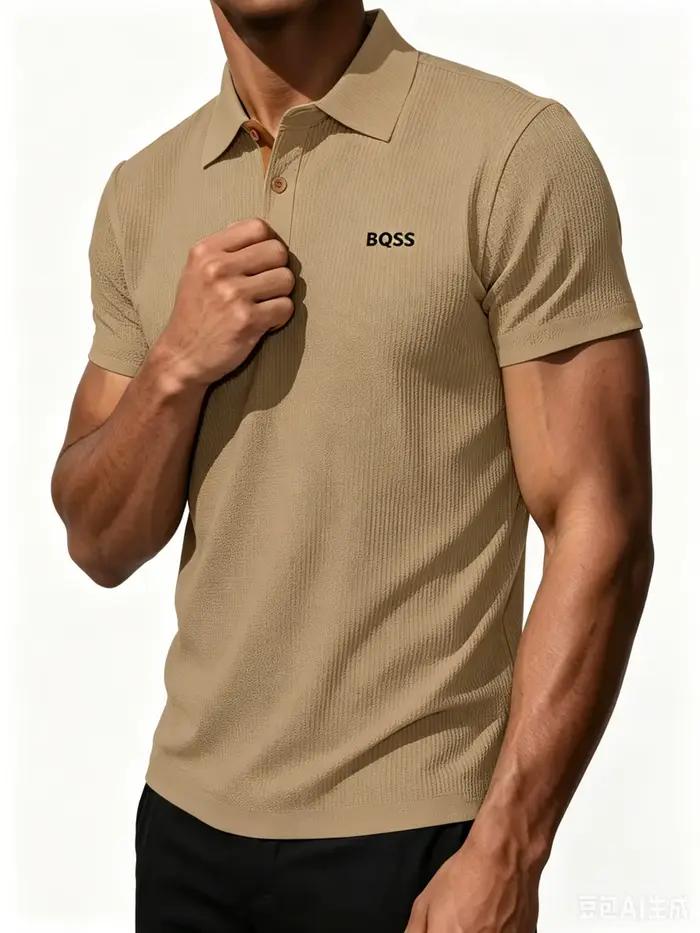 Polo à manches courtes en tricot gaufré Prana pour homme