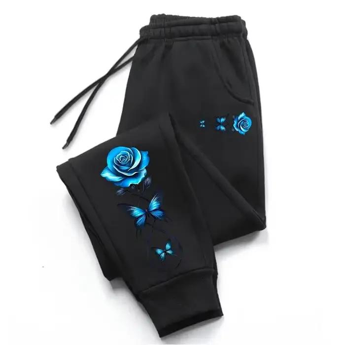 Pantalon femme décontracté haute qualité extérieur pantalons de survêtement bande élastique