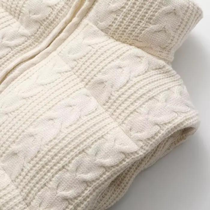 Gilet sans manches EAEOVNI en polyester de haute qualité pour femmes, vêtement d'extérieur et manteau, automne hiver, style décontracté, streetwear, confort optimal, ouverture totale, fermeture éclair, poche pratique